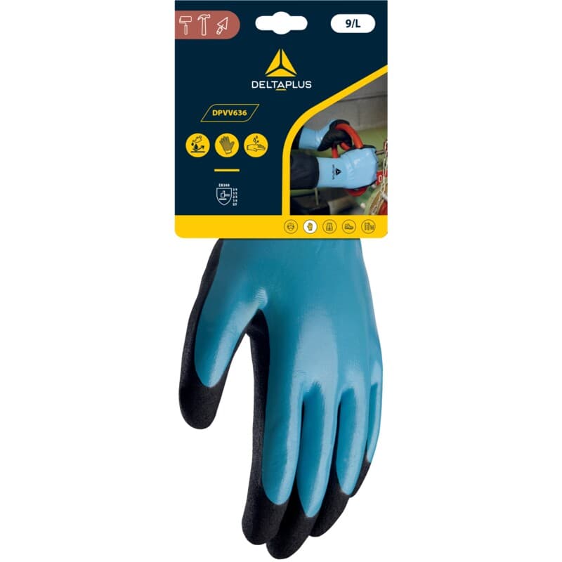 Guante mecánico impermeable que proporciona agarre y precisión en entornos aceitosos